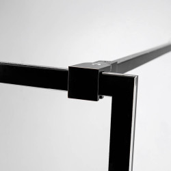 ŚCIANKA PRYSZNICOWA SH04E CZARNA 110 CM 8 MM SH04E-BL-110