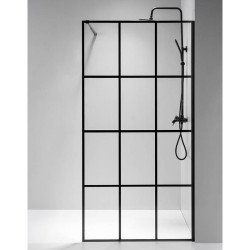 ŚCIANKA PRYSZNICOWA SH04C CZARNA 90 CM 8 MM SH04C-BL-90