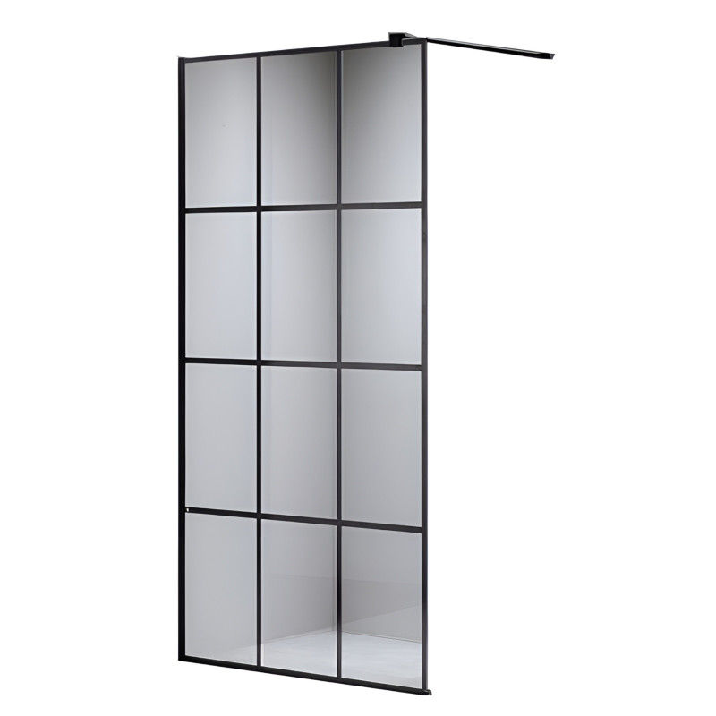 ŚCIANKA PRYSZNICOWA SH04A CZARNA 70 CM 8 MM SH04A-BL-70