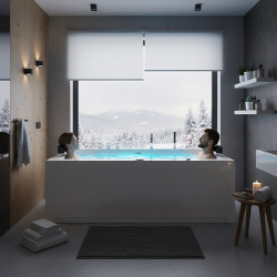 WANNA Z HYDROMASAŻEM Z PODGRZEWACZEM RAMONA 640H BIAŁA 180x90 CM