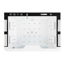 WANNA Z HYDROMASAŻEM ZEFIR 934 BIAŁA CZARNA DESKA 192x131 CM ZEFIR-934-BL
