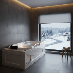 WANNA Z HYDROMASAŻEM Z PODGRZEWACZEM RAMZES 634H BIAŁA 168x85 CM RAMZES-634H-168X85