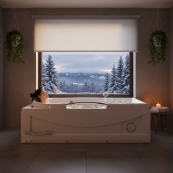WANNA Z HYDROMASAŻEM Z PODGRZEWACZEM RAMZES 634H BIAŁA 168x85 CM RAMZES-634H-168X85