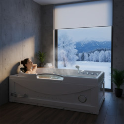 WANNA Z HYDROMASAŻEM Z PODGRZEWACZEM RAMZES 634H BIAŁA 168x85 CM RAMZES-634H-168X85