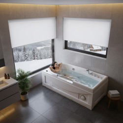 WANNA Z HYDROMASAŻEM Z PODGRZEWACZEM RAMZES 634H BIAŁA 168x85 CM RAMZES-634H-168X85