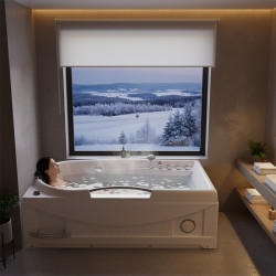 WANNA Z HYDROMASAŻEM Z PODGRZEWACZEM RAMZES 634H BIAŁA 168x85 CM RAMZES-634H-168X85