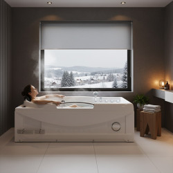 WANNA Z HYDROMASAŻEM Z PODGRZEWACZEM RAMZES 634H BIAŁA 168x85 CM RAMZES-634H-168X85
