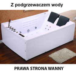 WANNA Z HYDROMASAŻEM Z PODGRZEWACZEM FENIX 606BH LEWA BIAŁA 180x120 CM FENIX-606BH-L-180