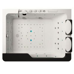 WANNA Z HYDROMASAŻEM TUGELA 913 CZARNA 170x130 CM TUGELA-913-BL
