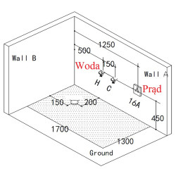 WANNA Z HYDROMASAŻEM TUGELA 913 BIAŁA 170x130 CM TUGELA-913-WH
