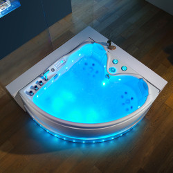 WANNA Z HYDROMASAŻEM ROMA 764 PRAWA BIAŁA 150x150 CM ROMA-764-P-150