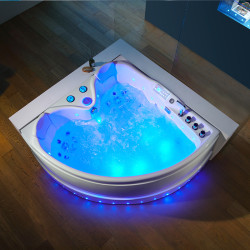 WANNA Z HYDROMASAŻEM ROMA 764 LEWA BIAŁA 150x150 CM ROMA-764-L-150