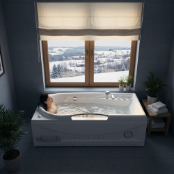 WANNA Z HYDROMASAŻEM RAMZES 634 BIAŁA 168x85 CM RAMZES-634-168X85