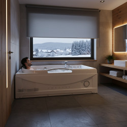 WANNA Z HYDROMASAŻEM RAMZES 634 BIAŁA 168x85 CM RAMZES-634-168X85