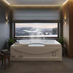 WANNA Z HYDROMASAŻEM RAMZES 634 BIAŁA 168x85 CM RAMZES-634-168X85