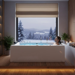 WANNA Z HYDROMASAŻEM RAMONA 640 BIAŁA 180x90 CM RAMONA-640-180X90