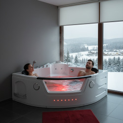 WANNA Z HYDROMASAŻEM ORINO 632B BIAŁA 157x157 CM ORINO-632B-157