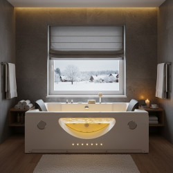 WANNA Z HYDROMASAŻEM LEVANTE 659H BIAŁA 180x90 CM LEVANTE-659H-180X90