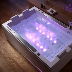 WANNA Z HYDROMASAŻEM KARI 942 BIAŁA 180x120 CM KARI-942-WH-180X120