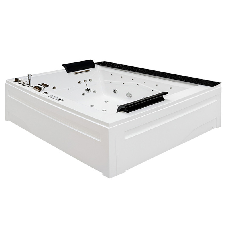 WANNA Z HYDROMASAŻEM KALAMBO 914 Z OBUDOWĄ CZARNA 190x150 CM KALAMBO-914-BL+OBUD