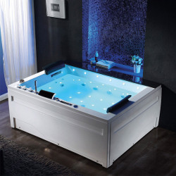 WANNA Z HYDROMASAŻEM KALAMBO 914 Z OBUDOWĄ CZARNA 190x150 CM KALAMBO-914-BL+OBUD