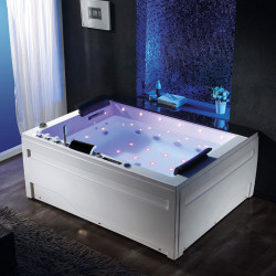 WANNA Z HYDROMASAŻEM KALAMBO 914 Z OBUDOWĄ CZARNA 190x150 CM KALAMBO-914-BL+OBUD