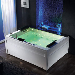 WANNA Z HYDROMASAŻEM KALAMBO 914 Z OBUDOWĄ CZARNA 190x150 CM KALAMBO-914-BL+OBUD