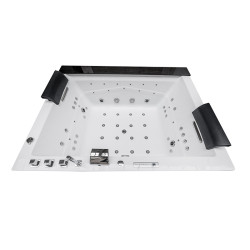 WANNA Z HYDROMASAŻEM KALAMBO 914 Z OBUDOWĄ CZARNA 190x150 CM KALAMBO-914-BL+OBUD