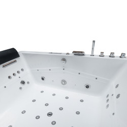 WANNA Z HYDROMASAŻEM KALAMBO 914 Z OBUDOWĄ CZARNA 190x150 CM KALAMBO-914-BL+OBUD