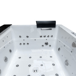 WANNA Z HYDROMASAŻEM KALAMBO 914 Z OBUDOWĄ CZARNA 190x150 CM KALAMBO-914-BL+OBUD