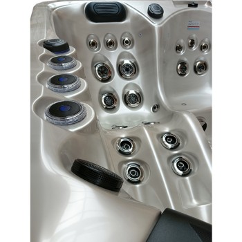 JACUZZI OGRODOWE WANNA SPA345 220x220 Cappuccino obudowa szara