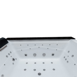 WANNA Z HYDROMASAŻEM KALAMBO 914 Z OBUDOWĄ CZARNA 190x150 CM KALAMBO-914-BL+OBUD