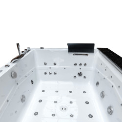 WANNA Z HYDROMASAŻEM KALAMBO 914 Z OBUDOWĄ CZARNA 190x150 CM KALAMBO-914-BL+OBUD