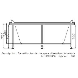 WANNA Z HYDROMASAŻEM KALAMBO 914 Z OBUDOWĄ CZARNA 190x150 CM KALAMBO-914-BL+OBUD