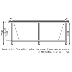 WANNA Z HYDROMASAŻEM KALAMBO 914 Z OBUDOWĄ BIAŁA 190x150 CM KALAMBO-914-WH+OBUD