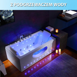WANNA Z HYDROMASAŻEM IRIS 933B BIAŁA 160x84 CM IRIS-933B-WH-160X84