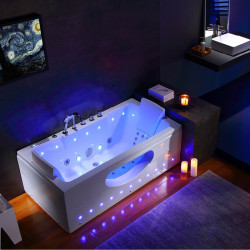 WANNA Z HYDROMASAŻEM IRIS 933A BIAŁA 150x84 CM IRIS-933A-WH-150X84