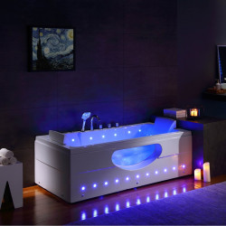 WANNA Z HYDROMASAŻEM IRIS 933A BIAŁA 150x84 CM IRIS-933A-WH-150X84
