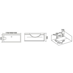 WANNA Z HYDROMASAŻEM IRIS 933A BIAŁA 150x84 CM IRIS-933A-WH-150X84