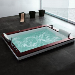 WANNA Z HYDROMASAŻEM DIABLO 666 Z OBUDOWĄ I DESKĄ 180x150 CM DIABLO-666+DESKA+OBU