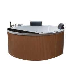 WANNA Z HYDROMASAŻEM DELLA 916 Z OBUDOWĄ BRĄZOWĄ 170x170 CM DELLA-916-170-OBU-BR