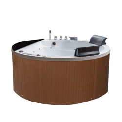 WANNA Z HYDROMASAŻEM DELLA 916 Z OBUDOWĄ BRĄZOWĄ 155x155 CM DELLA-916-155-OBU-BR