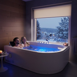 WANNA Z HYDROMASAŻEM CARMEN 631RH PRAWA BIAŁA 180x120 CM CARMEN-631H-R-180