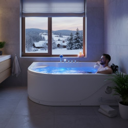 WANNA Z HYDROMASAŻEM CARMEN 631L LEWA BIAŁA 180x120 CM CARMEN-631-L-180X120