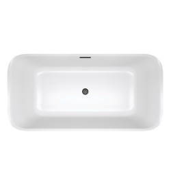 WANNA WOLNOSTOJĄCA VIANA 511C BIAŁA PRZELEW CZARNY 170x80 CM VIANA-511C-P-BL