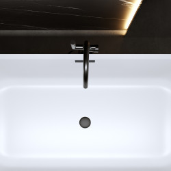 WANNA WOLNOSTOJĄCA VIANA 511C BIAŁA PRZELEW CZARNY 170x80 CM VIANA-511C-P-BL