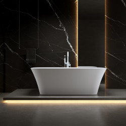 WANNA WOLNOSTOJĄCA VIANA 511B BIAŁA PRZELEW BIAŁY POŁYSK 160x75 CM VIANA-511B-P-WH