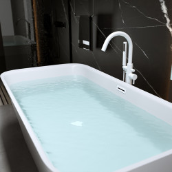WANNA WOLNOSTOJĄCA VIANA 511B BIAŁA PRZELEW BIAŁY POŁYSK 160x75 CM VIANA-511B-P-WH