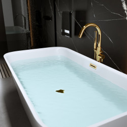 WANNA WOLNOSTOJĄCA VIANA 511A BIAŁA PRZELEW ZŁOTY 150x75 CM VIANA-511A-P-GL