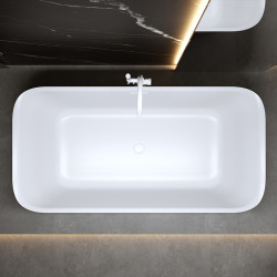 WANNA WOLNOSTOJĄCA VIANA 511A BIAŁA PRZELEW BIAŁY POŁYSK 150x75 CM VIANA-511A-P-WH